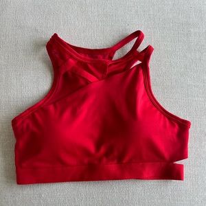 Cross-strap design Nike Sports Bra (Red)